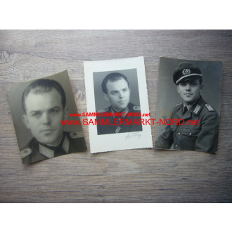 3 x portrait of the Wehrmacht after the war ended in 1945