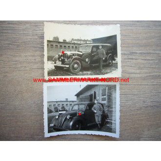 2 x photo Reichshof (Westphalia) - Commander's car