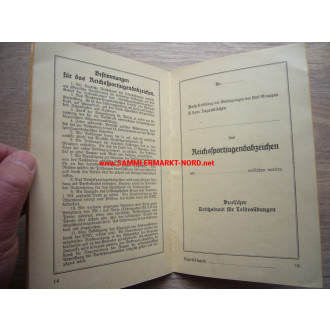 RJA Reichsjugendsportabzeichen - Leistungsbuch