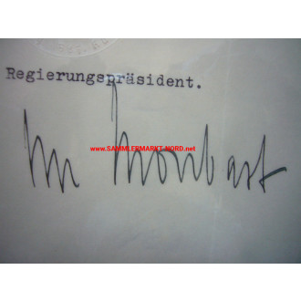 Regierungspräsident Kassel - KONRAD VON MONBART - Autograph