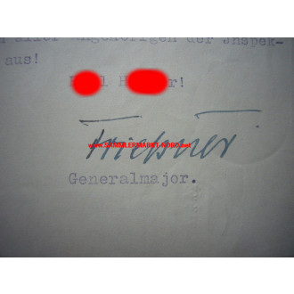 Generalmajor JOHANNES FRIEßNER (Eichenlaub) - Autograph