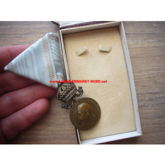 Bulgaria - Medal of Merit in bronze with the crown + case