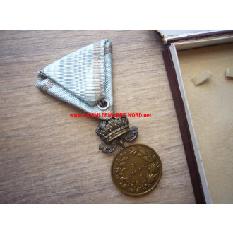 Bulgaria - Medal of Merit in bronze with the crown + case