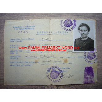 Identity card - Westhausen May 8, 1946