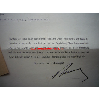DR. FRIEDRICH KREBS - Autograph - Oberbürgermeister Frankfurt Ma