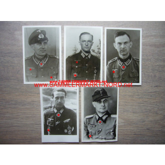 5 x portrait photo with Knight's Cross Army