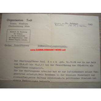 SS - Obersturmbannführer HEINZ REINEFARTH (?) - Autograph