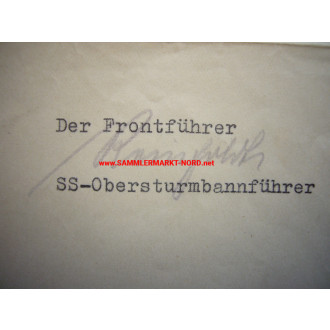 SS - Obersturmbannführer HEINZ REINEFARTH (?) - Autograph