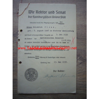 EBERHARD SCHMIDT (legal scholar) - autograph (1934)