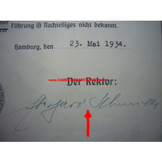 EBERHARD SCHMIDT (legal scholar) - autograph (1934)