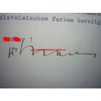 SS - Sturmbannführer ERNST KRACHT (OB Flensburg) - Autograph