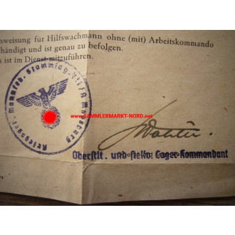 Stalag VII A Moosburg - Ausweis für Hilfswachmann 1944