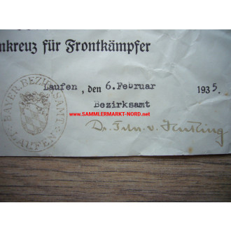 District Administrator DR. FREIHERR VON HERTLING - Autograph (La