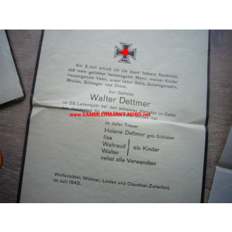 Wehrmacht - notification of dead soldiers, etc.