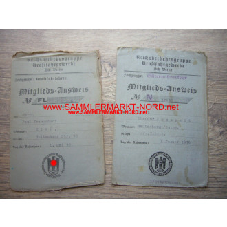 2 x Reichsverkehrsgruppe Kraftfahrgewerbe - ID card