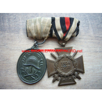 Medal clasp - Bavaria fire department badge & Hindenburg Cross