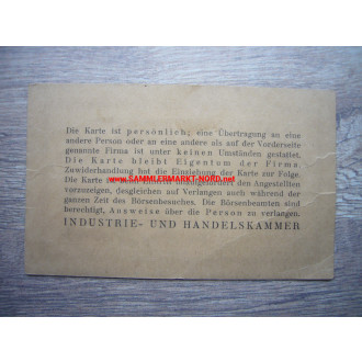 Hamburger Börse - Jahreskarte 1942