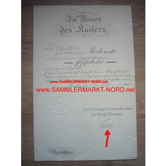 State Secretary BRUNO FRITSCH (Colonial Postal Service) - autogr