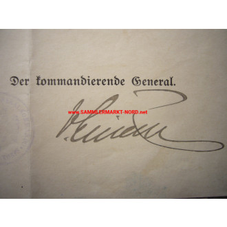 Colonel General KARL VON EINEM (Pour le Merite) - autograph