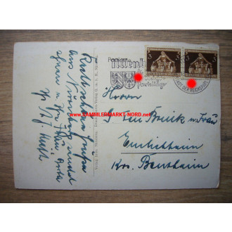 Nuremberg - official roll call on the Zeppelin meadow - postcard