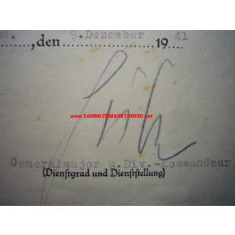 Generalmajor HANS-VALENTIN HUBE (Brillianten) - Autograph