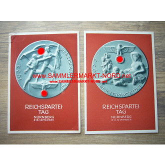 2 x Postkarte - Nürnberg Reichsparteitag 1938 & 39