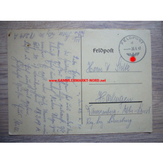 Wehrmacht Bridge Pioneers - Postcard