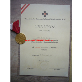 Convolute of Austrian Comradeship Association - medals & certifi