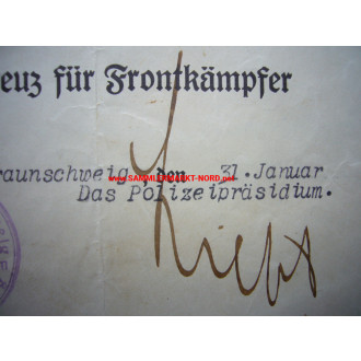 JOHANNES LIEFF Police President Braunschweig - Autograph
